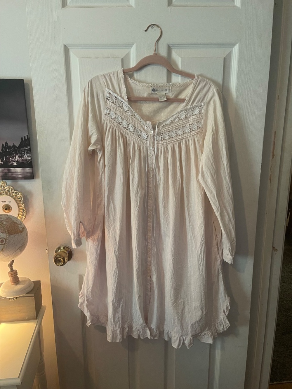 Eileen West Women’s Traditional Knee Length Nightgown S Vintage Cottagecore - Picture 4 of 16